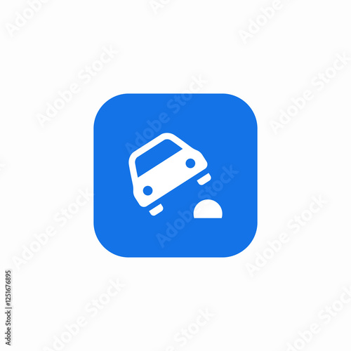 road obstacle icon sign vector