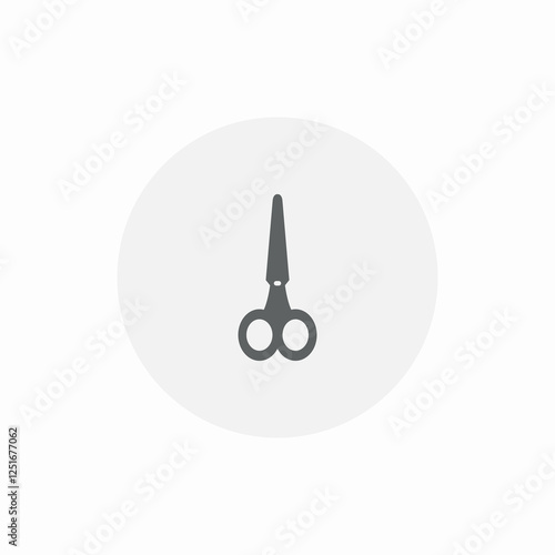 scissor closed icon sign vector