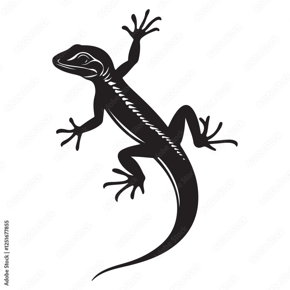 Fototapeta premium Reptilian Creature Silhouette – Sci-Fi & Fantasy Theme