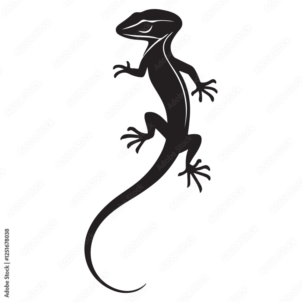 Fototapeta premium Lizard Shadow Art – Jungle & Desert Wildlife Icon