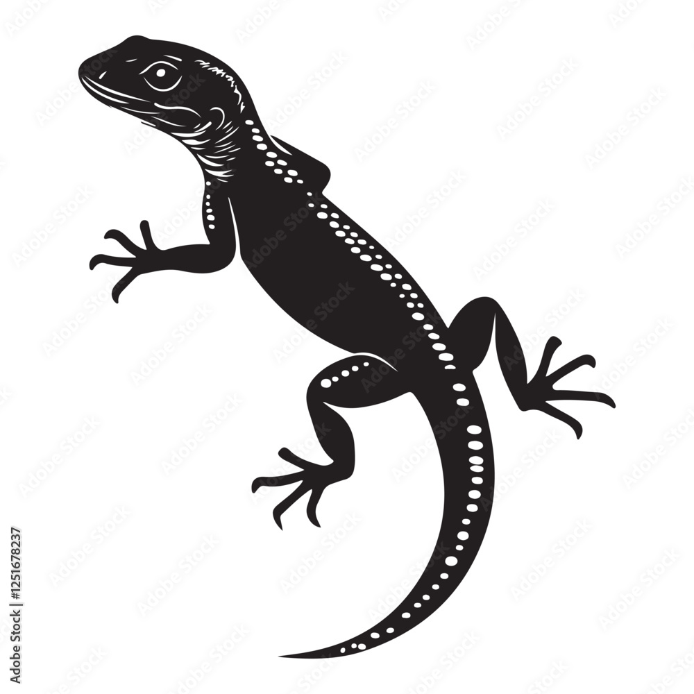 Naklejka premium Wild Reptile Stencil – Tattoo & Sticker Ready Design