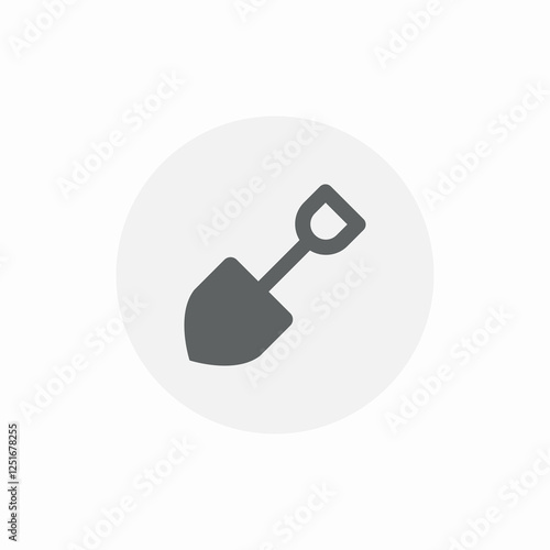 tool shovel icon sign vector