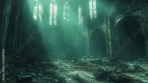 Wallpaper Mural Dystopian Industrial Wasteland with Decay and Technology Torontodigital.ca