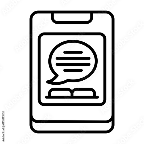 Literacy app Outline Style Icon Outline Style Icon