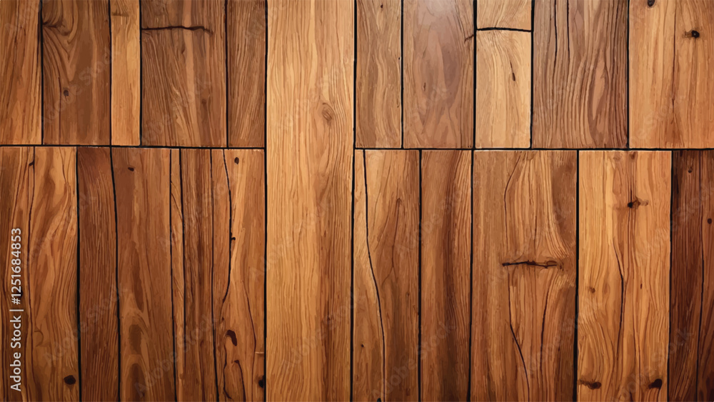 Naklejka premium Seamless wood texture. Plank wooden pattern. Wall and floor wood panorama background.