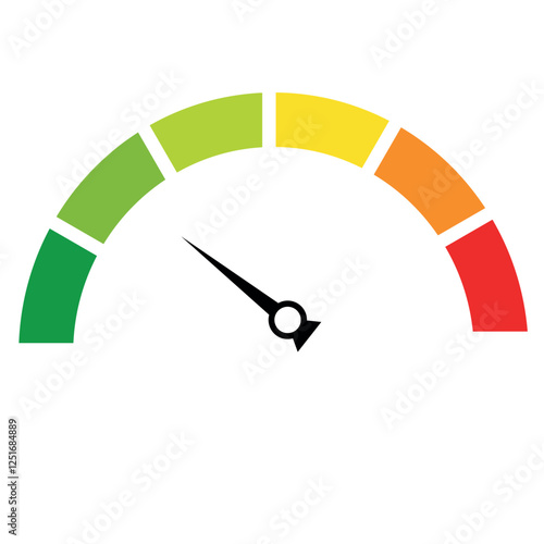 Speed meter icon vector, colorful speedometer icon, speed metering flat trendy icon vector illustration isolated on white background.