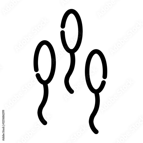 sperm cut line icon