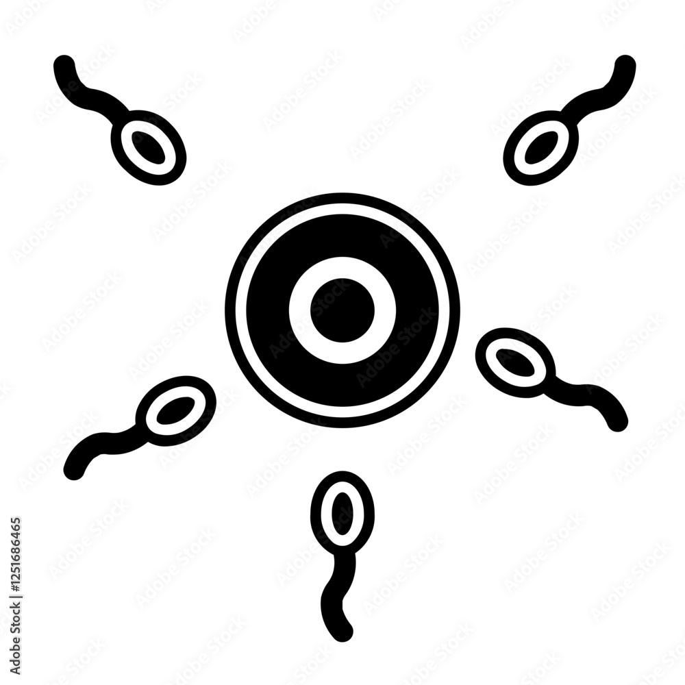 Fototapeta premium fertilization process glyph icon