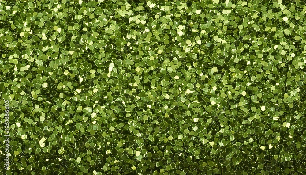 Shimmering green glitter scattered on a flat surface for arts and crafts Shimmering green glitter scattered on a flat surface for arts and crafts