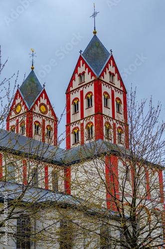 view of old church in liege, belgium