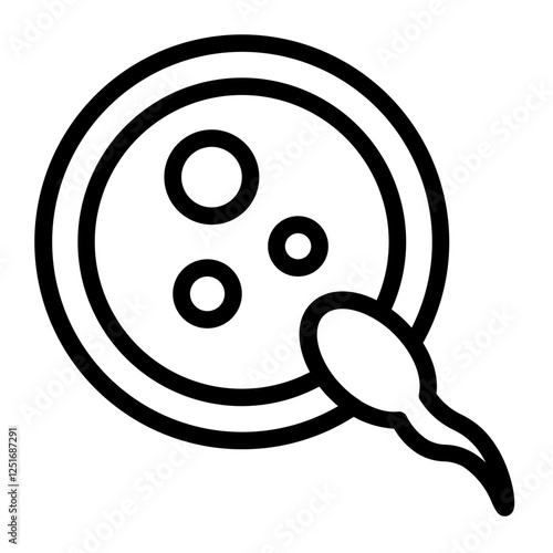 fertilization of egg cells_1 line icon