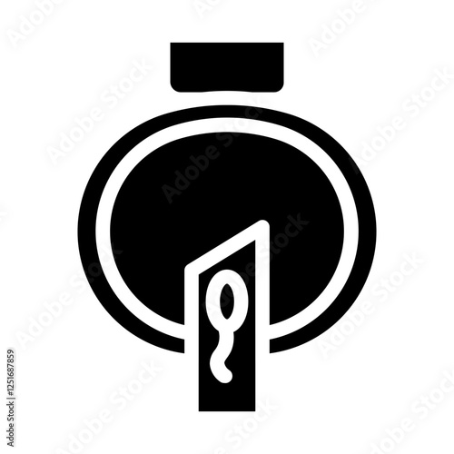 fertilization with technology solid icon