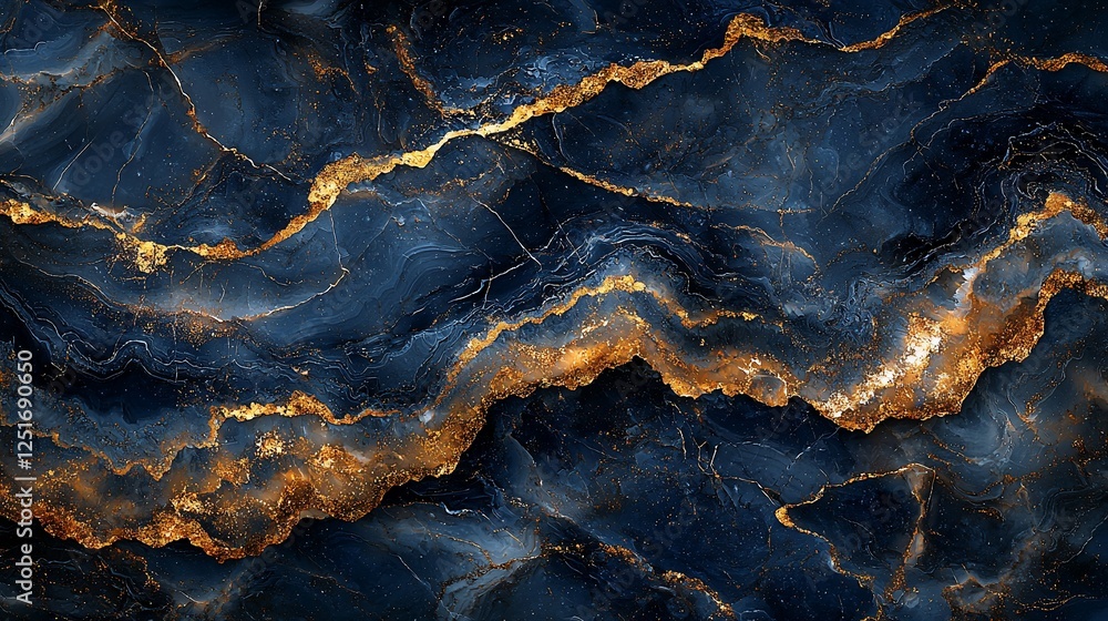 Abstract dark blue and gold marble texture background Abstract dark blue and gold marble texture background