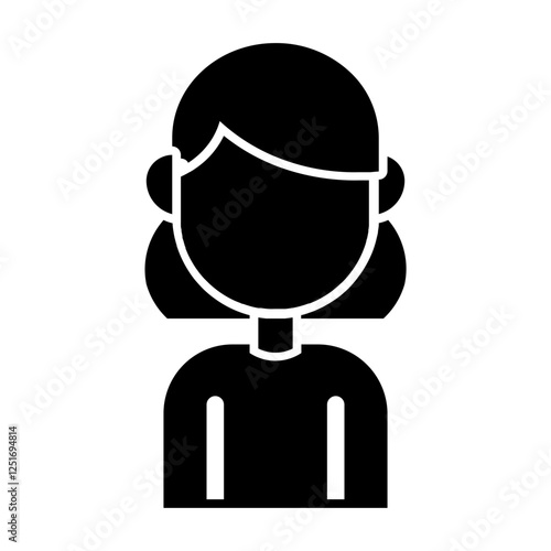 woman avatar glyph icon