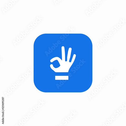 gesture okay icon sign vector