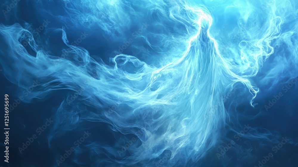 An abstract representation of flowing energy in shades of blue An abstract representation of flowing energy in shades of blue