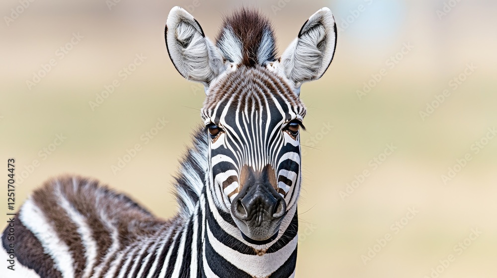 Fototapeta premium Zebra Portrait in Natural Habitat