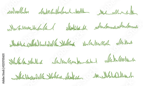 grass continuous one vector image