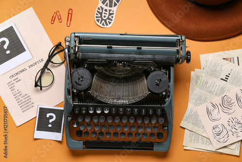 Retro typewriter, criminal ...