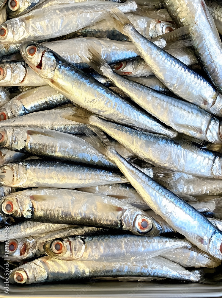 Obraz premium texture of many fish lying down