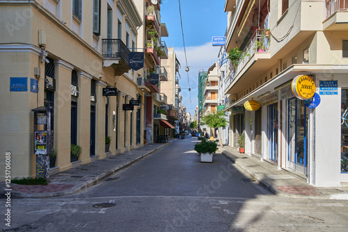Fototapeta Naklejka Na Ścianę i Meble -  narrow street in the old town in Patras