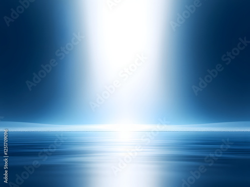 Blue, light, abstract, background, glow, bright, radiant, gradient, modern, futuristic, digital, technology, horizon, sky, space, depth, perspective, infinite, vast, serene, calm, peaceful, tranquil,  photo