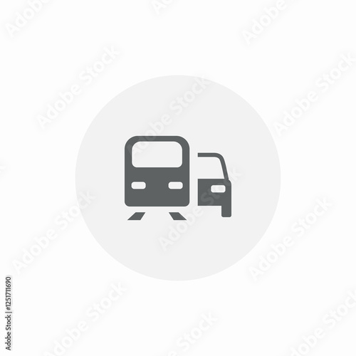 car train road icon sign vector