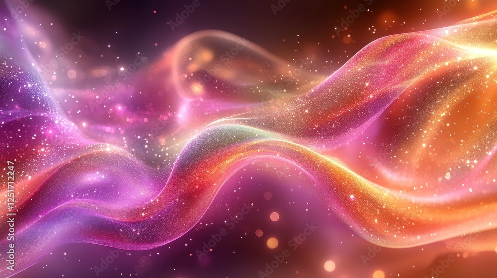 Glowing nebula wave, cosmic background, digital art, website Glowing nebula wave, cosmic background, digital art, website