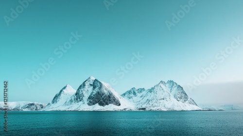 Wallpaper Mural Majestic mountains reflecting on serene waters arctic region landscape photography icy environment aerial view nature's beauty Torontodigital.ca
