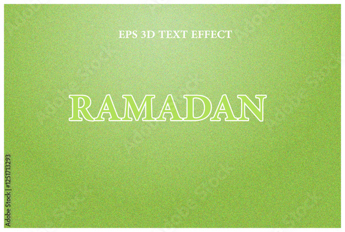 3D ramadan text effect template