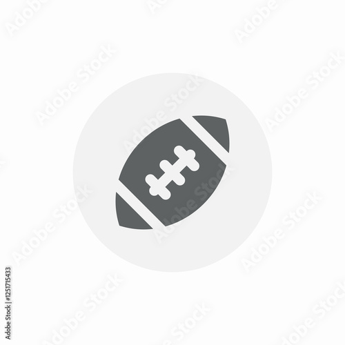 rugby ball icon sign vector