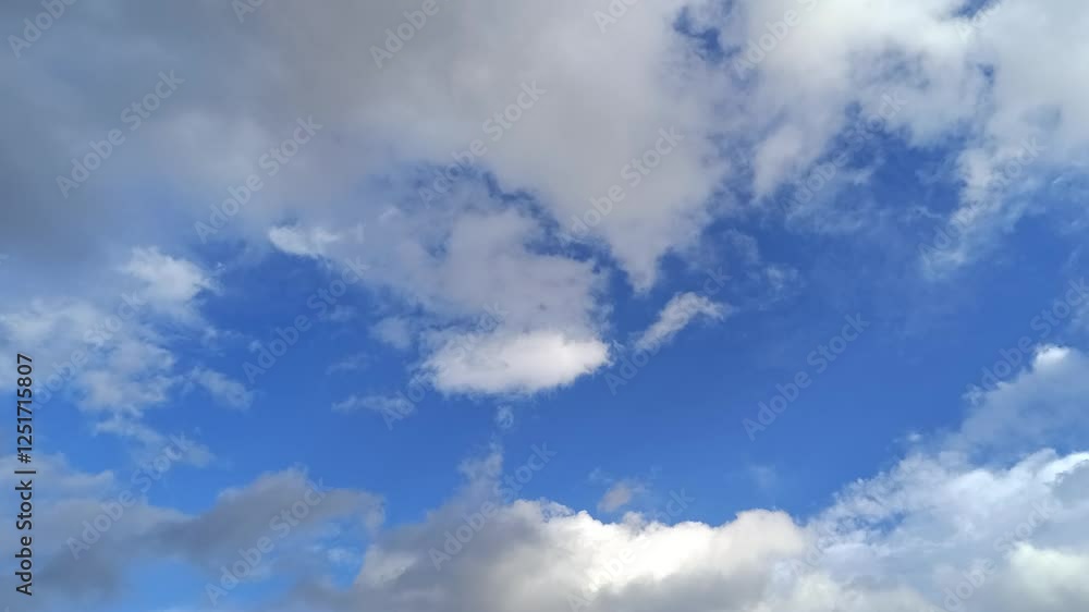 vue d'un ciel bleu nuageux