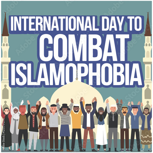 International Day to Combat Islamophobia flyer,poster,image 16.eps