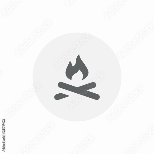 woods burning icon sign vector