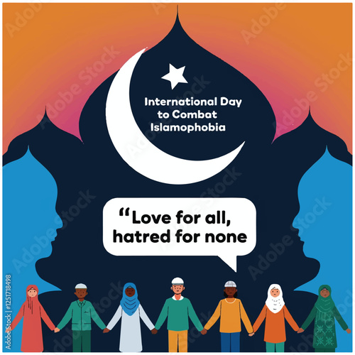 International Day to Combat Islamophobia flyer,poster,image 8.eps
