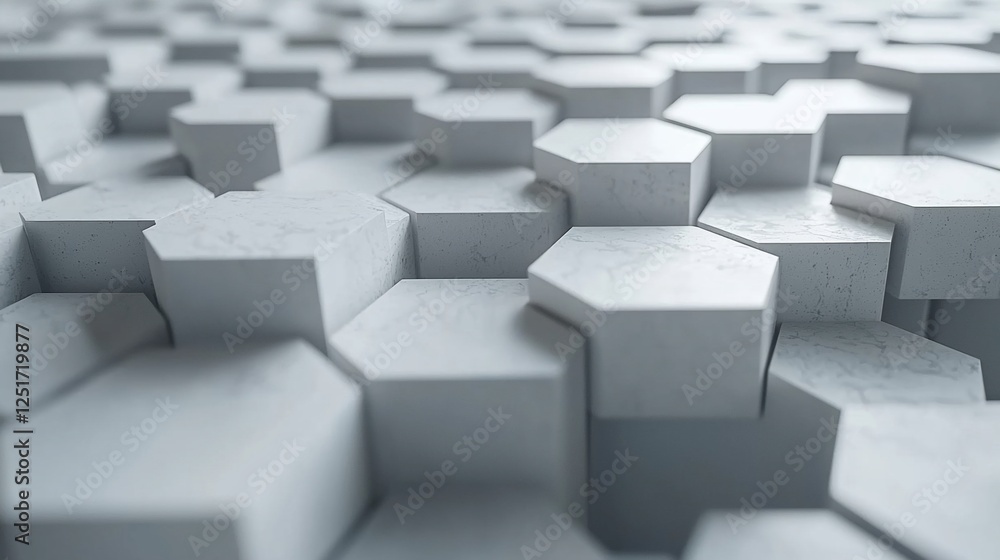 Abstract geometric pattern of stacked hexagons. Possible use background for technology or design presentations Abstract geometric pattern of stacked hexagons. Possible use background for technology or design presentations
