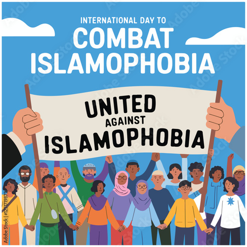 International Day to Combat Islamophobia flyer,poster,image.eps