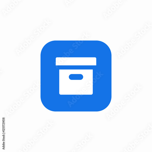 delivery lid box icon sign vector