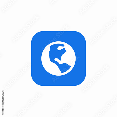 earth round sphere icon sign vector