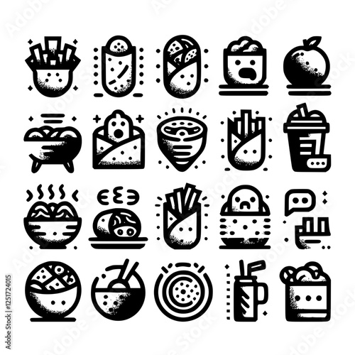 burrito Icon Set