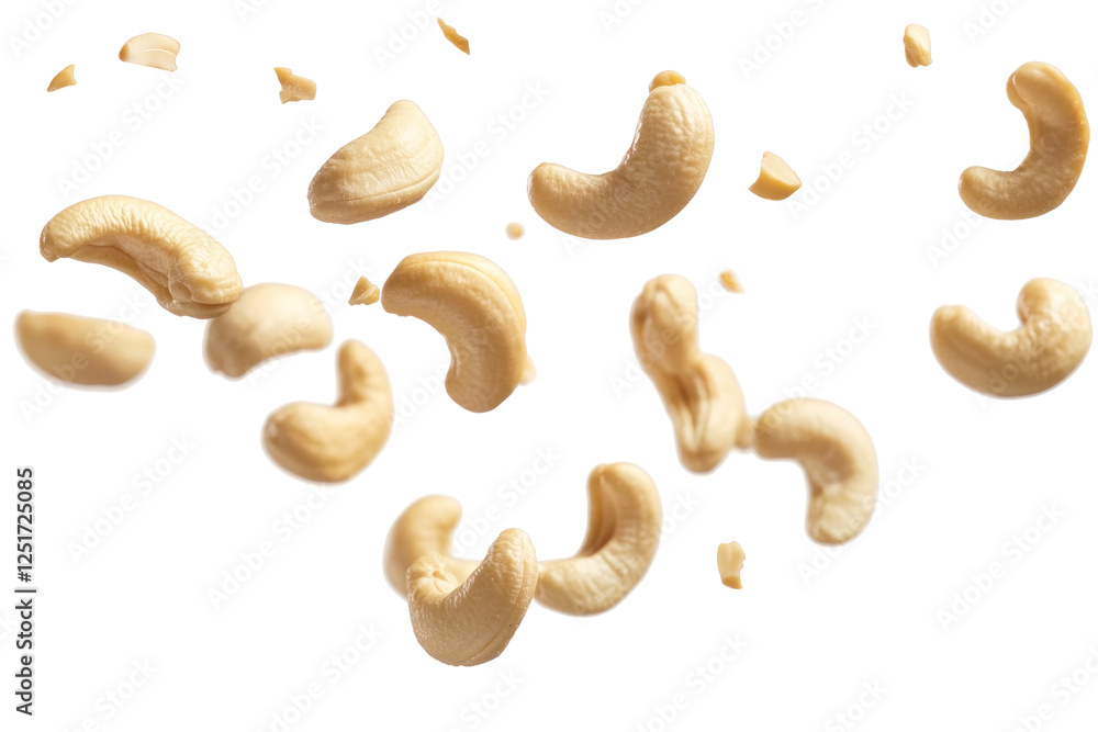 peanuts on white background