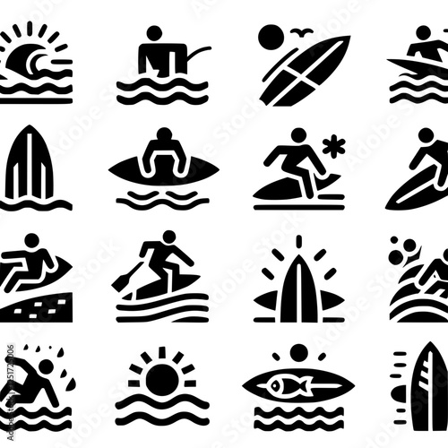 surfing Icon Set