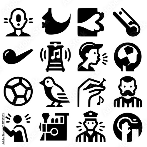 whistling Icon Set