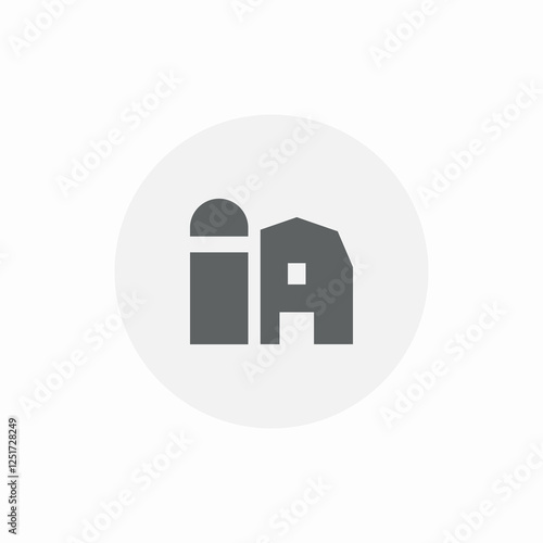 farm barn icon sign vector