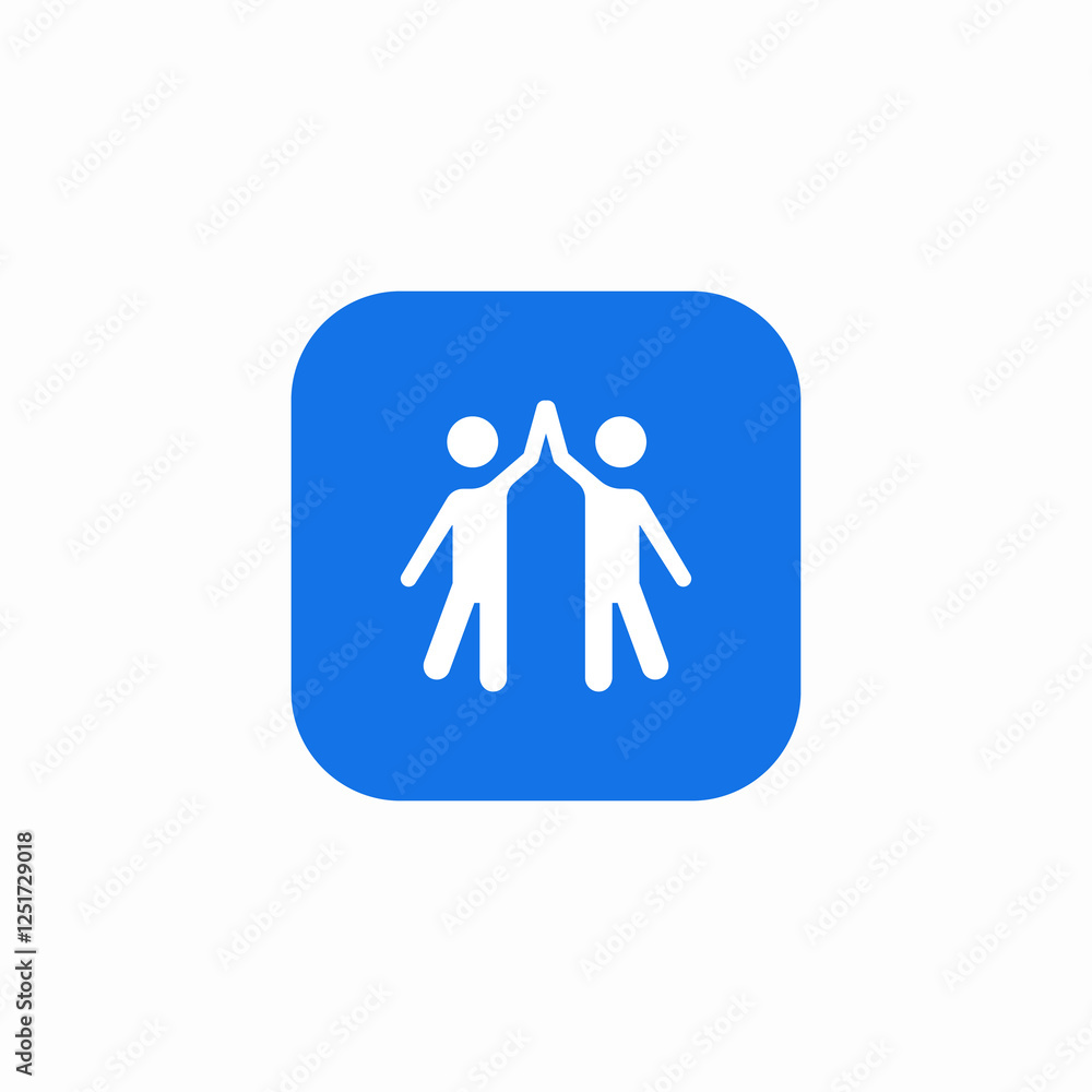 highfive friends icon sign vector highfive friends icon sign vector