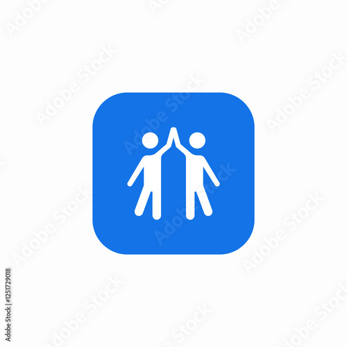 highfive friends icon sign vector