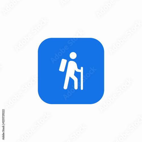 hobby hiking icon sign vector