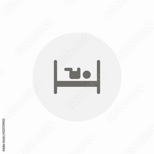 infant bed icon sign vector
