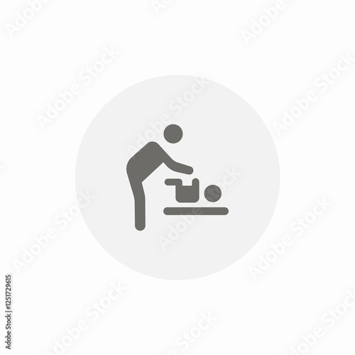 infant care station icon sign vector