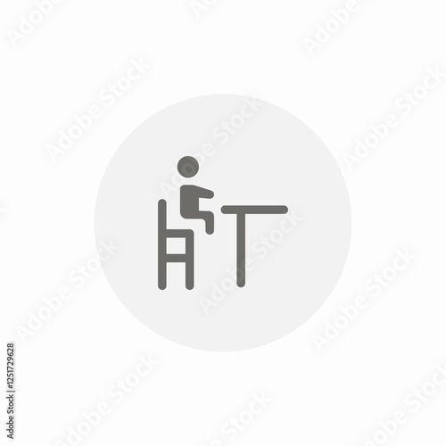 infant dining icon sign vector